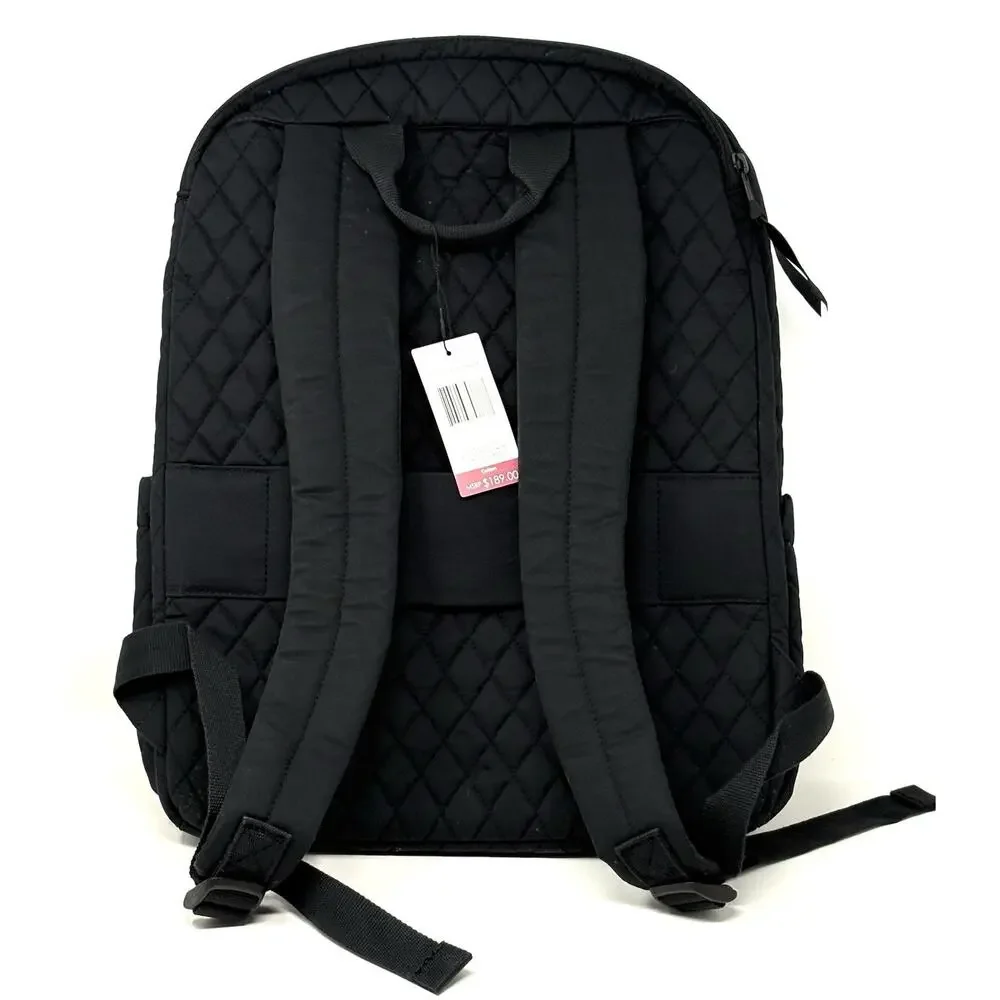 Vera Bradley Black Moonless Night Essential XL Extra Large Backpack Cotton NWT